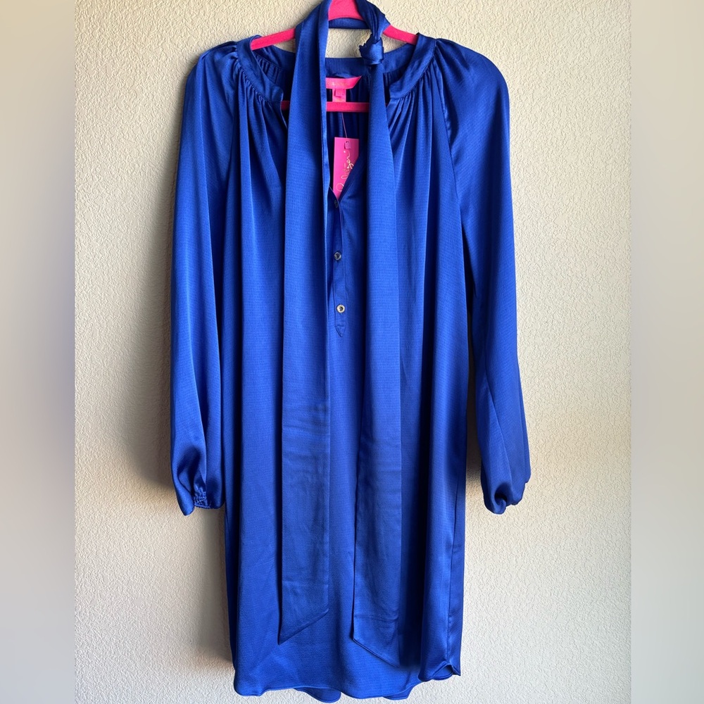 NWT Lilly Pulitzer Saige Dress in Alba Blue Medium - Picture 3 of 7